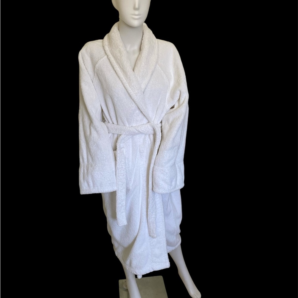 Frette Luxury Hotel White Terry Cloth Robe – L/XL – Unisex